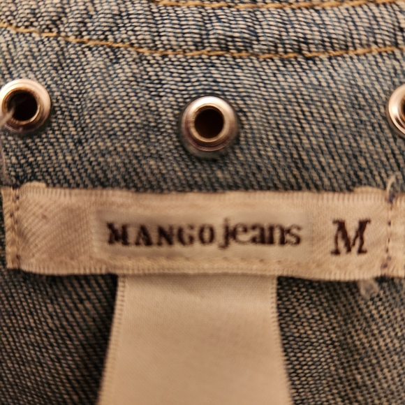 MANGO denim mini-dress US M - Picture 2 of 4